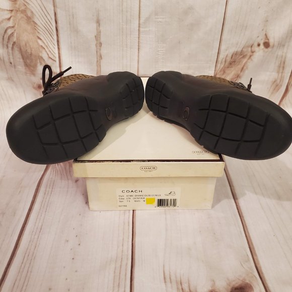 Coach Dyanne Leather Ankle Boot, 7.5, Brown/Tan - Picture 9 of 10